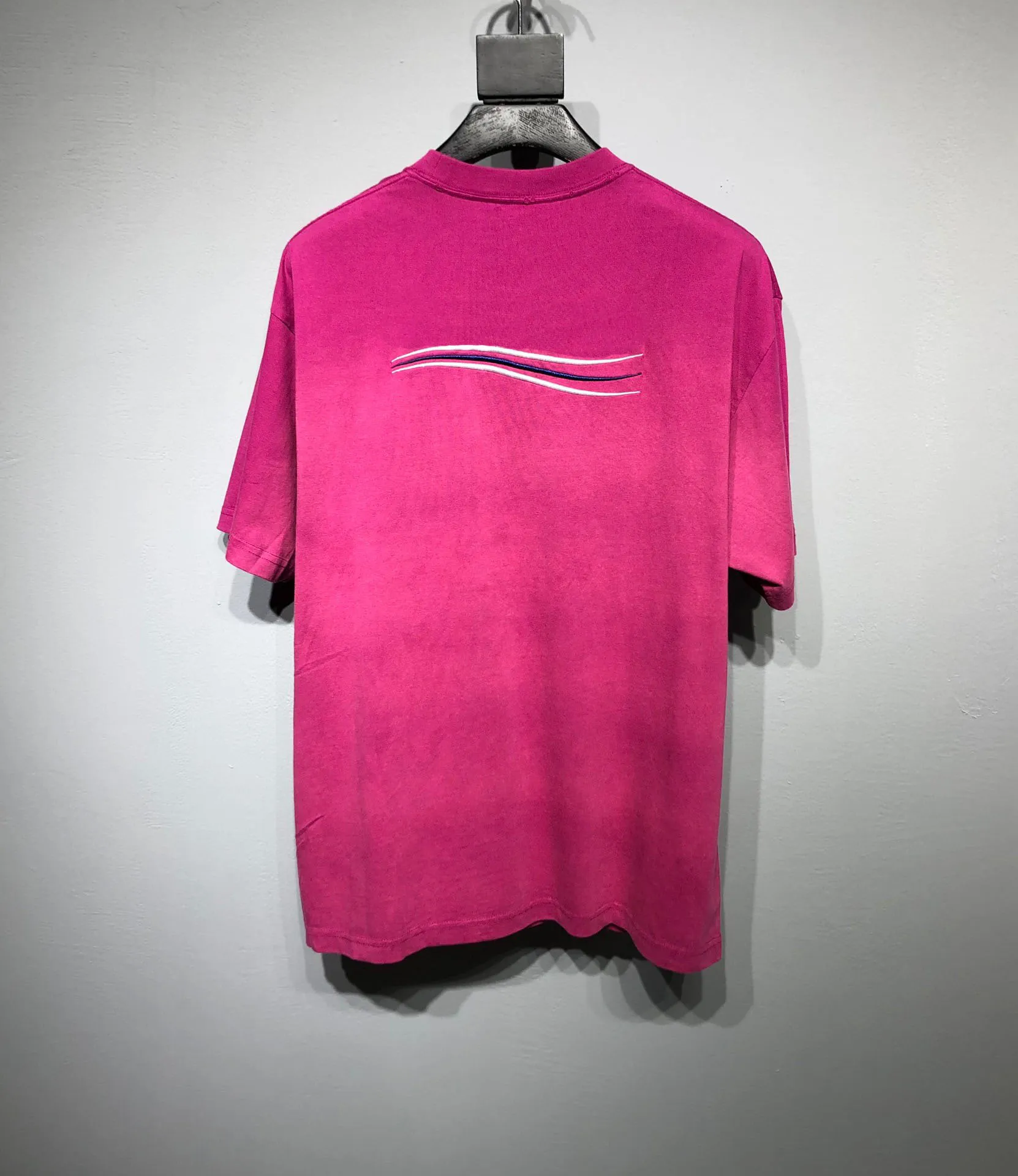 2022 T-shirt pour hommes et femmes épissage impression à manches courtes au début du printemps double brin tissu de coton fin processus d'impression numérique ech5f7v89rdf