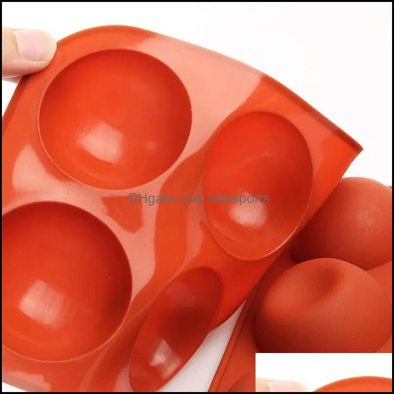 6 Holes Silicone Baking Mold for Baking 3D Bakeware Chocolate Half Ball Sphere Mold Cupcake Cake DIY Muffin Kitchen Tool GH1268