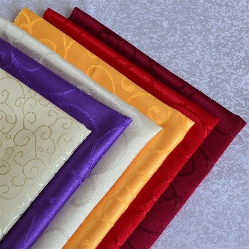 10pcs SHSEJA Party Supplies Colorful Polyester Fabric Cloth Napkin Wedding & s Multiuse Table Y200417