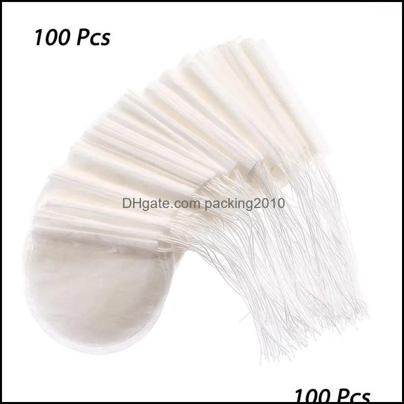 100 Pcs/Lot Tea Filter Bags Coffee Tools Drip Bag Disposable Strong Penetration Natural Unbleached Wood Pulp Paper