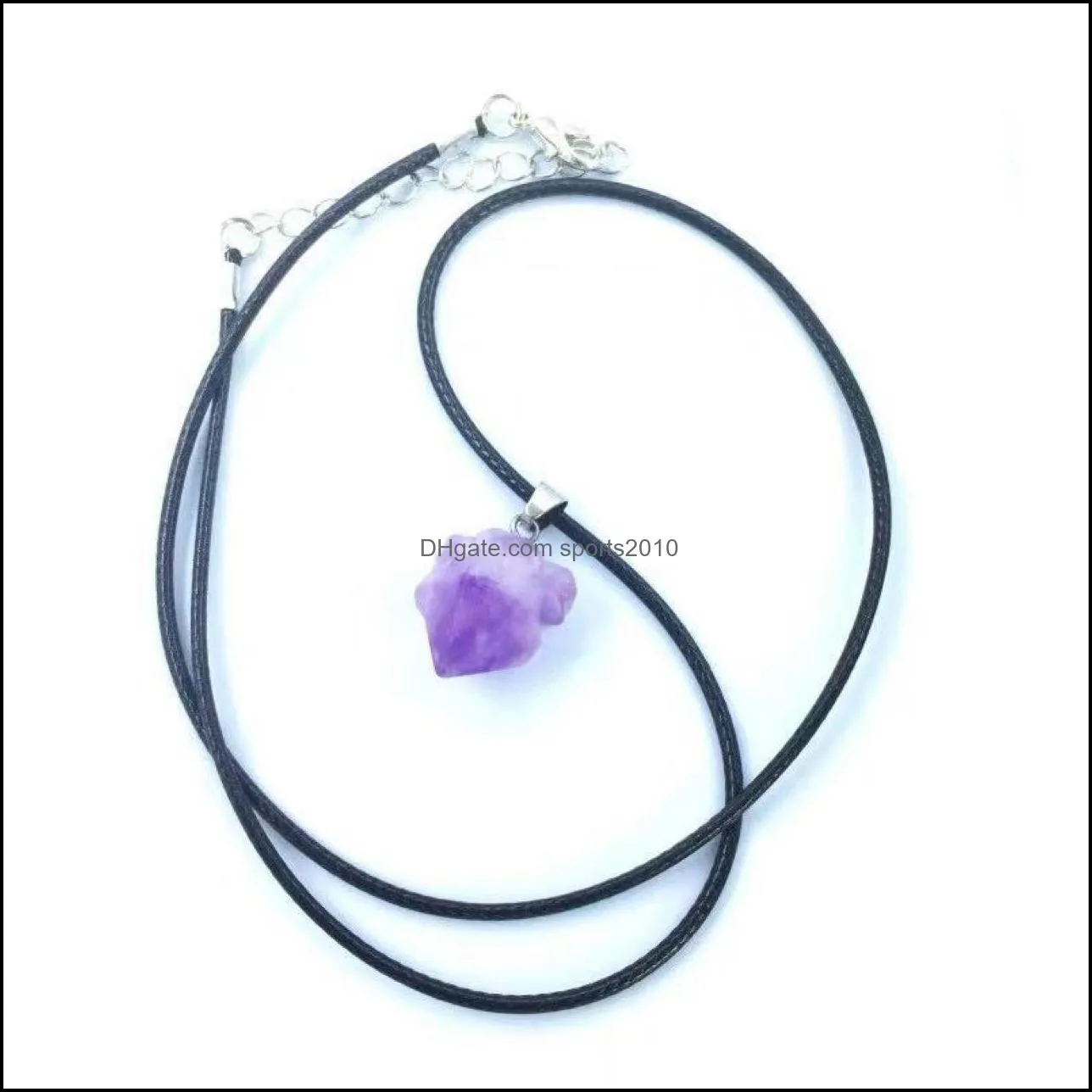 bulk natural crystal stone charms amethyst irregular shape pendants for necklace earrings jewelry makin sports2010