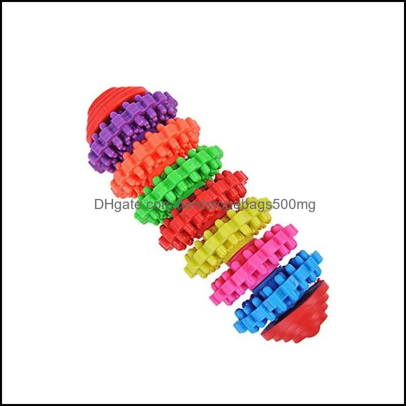 dog molar stick teeth sliding anti biting gear colorful rotary ring TPR Pet toys 1195 V2