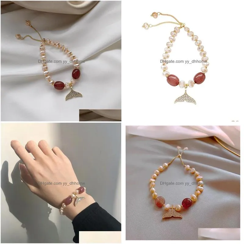 fashion jewelry memaid tail pearl bracelet exquisite baroque irregular pearls beaded bracelets