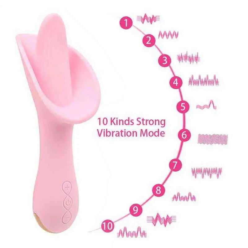 Ikoky NXY Vibrators Tongue Vibrator Oral Sex Massager 10 Mode Clitoris Stimulator Silicone Female Masturbator_voghion.com