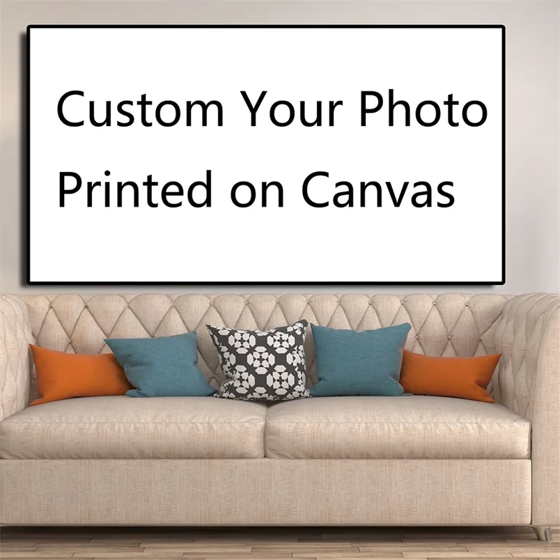 VIP Customized Pos Prints Your Pictures Turn Into On Canvas Paintings Wall Decor Art Posters For Room Home Decoration Cuadros 220614
