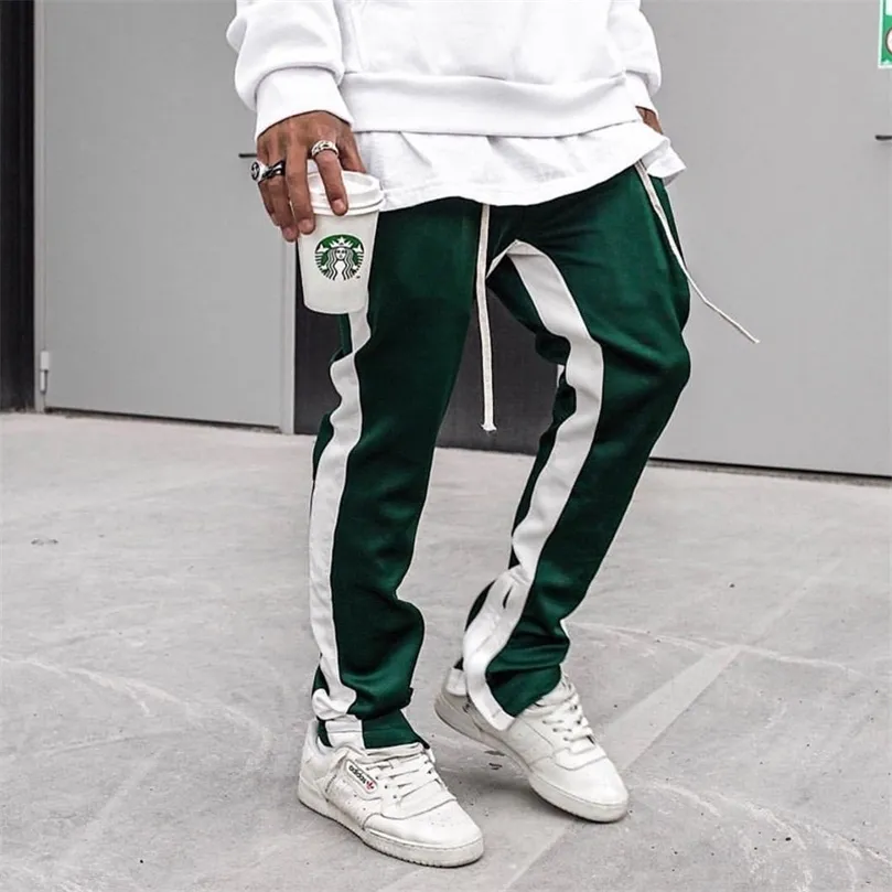 Mens Joggers Casual Pants Men Bottoms Tracksuit Hip Hop Streetwear Skinny Trousers Jogger Sweatpants Sportswear Track Pants 220621