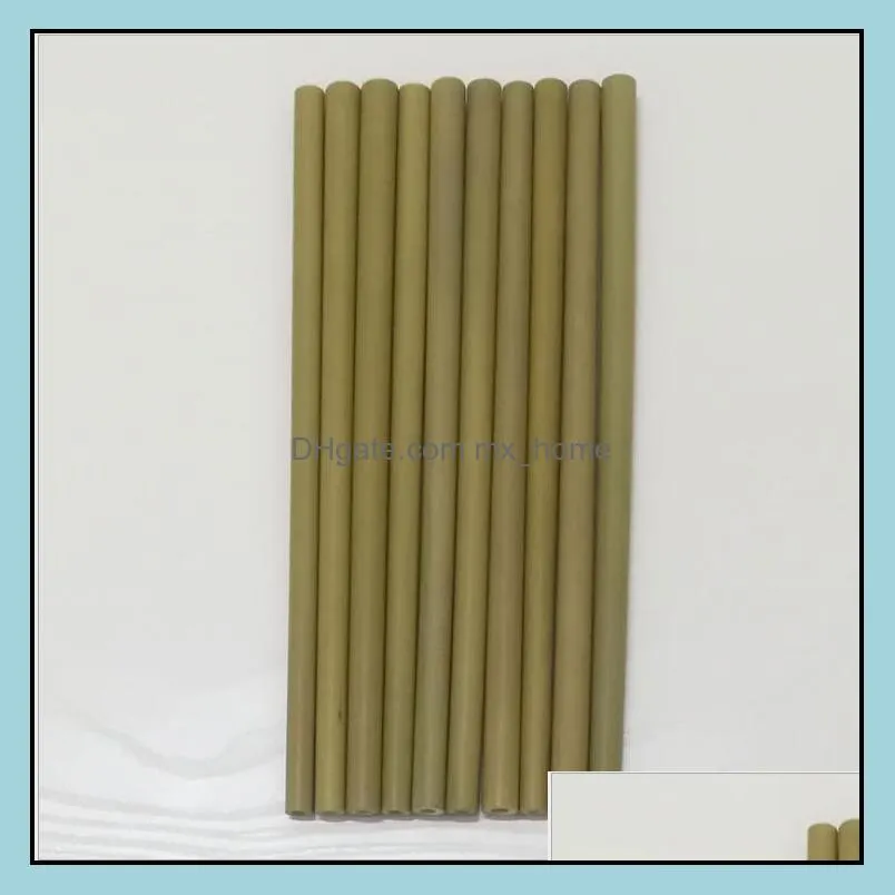 reusable bamboo straw natural wood straws organic bamboos drinking party birthday wedding bar tool lxl176