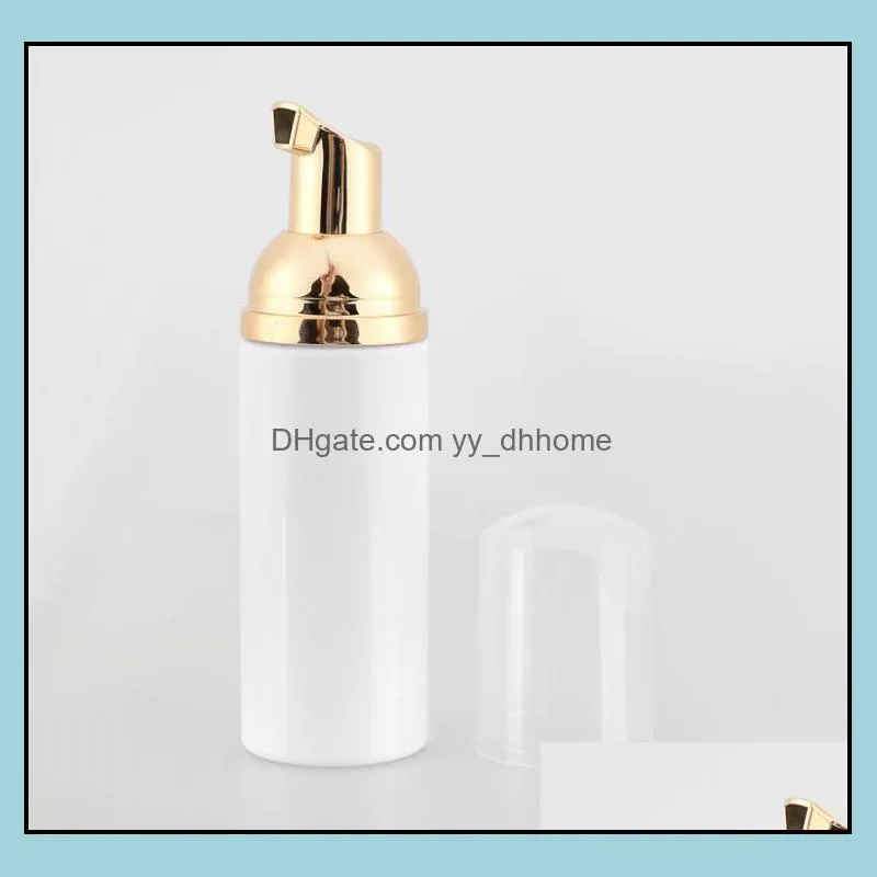 30 60 80ml foam dispenser pump bottles with gold pump top- plastic cosmetic makeup lotion container foaming soap dispenser jar sn2028