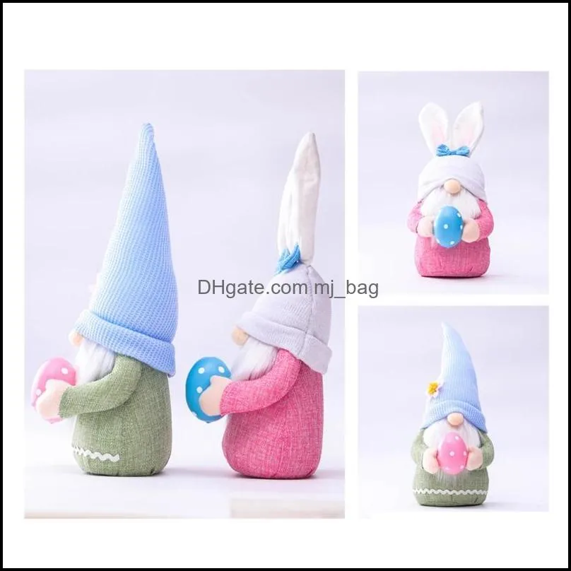 easter bunny dwarf faceless doll fairy doll decoration household supplies plush dwarf family party decoration children kid toys