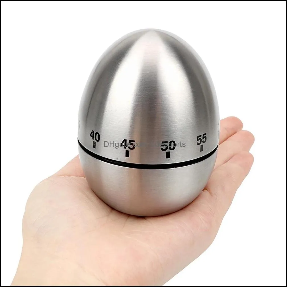 Mechanical Egg Fruit Kitchen Timers Countdown 60 Minutes Alarm Stainless Steel Cooking Tool Home Timer Eggs Dinning Accessaries