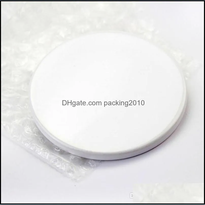 Sublimation Blank Ceramic Coaster DIY Gift High Quality White Ceramic Coasters Heat Transfer Printing Custom Coaster A02