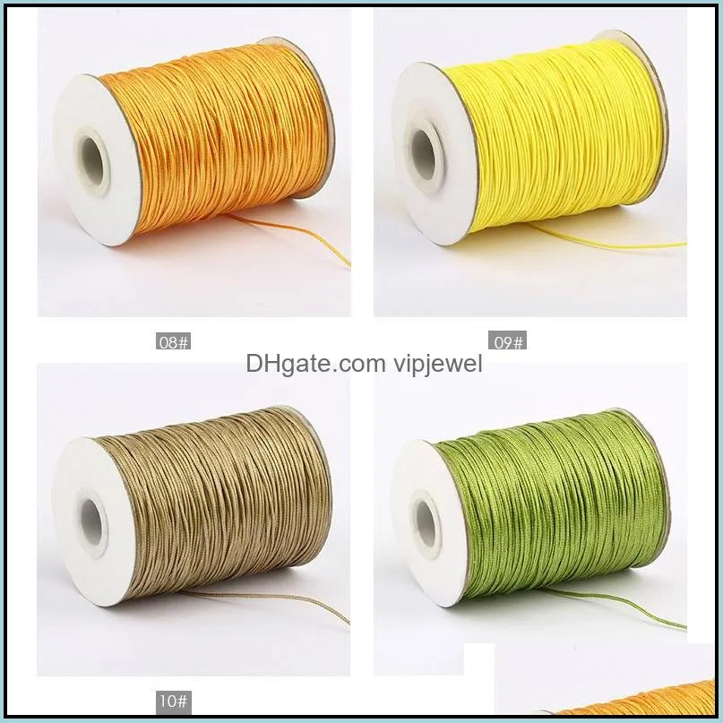 20 colors 1MM 200Yards/volume Waxed Wire Cotton Cords For Wax Jewelry Making DIY Bead String Bracelet Sewing Leather Necklace Findings