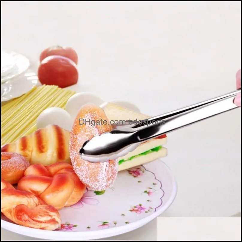 Bread Stainless Steel BBQ Buffet Salad Tong Clip Lock Grill Home Restaurtant 3 size