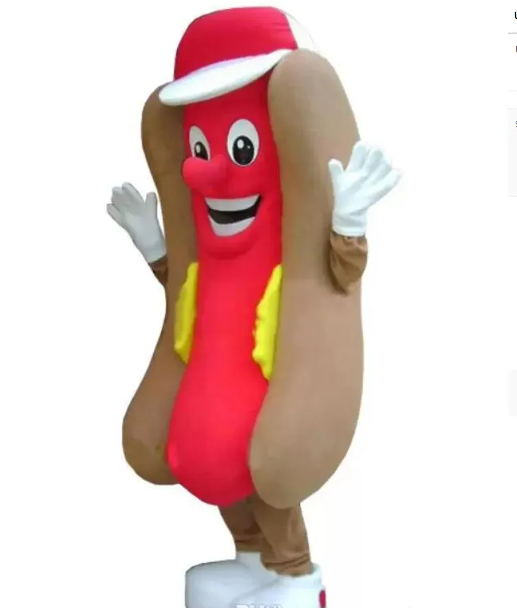 Cão hotdog mascote traje tamanho adulto vestido de desenho animado personagem partido roupa de alta qualidade