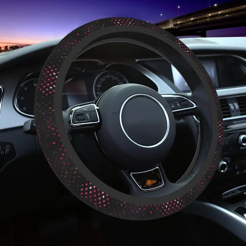 Tampas do volante Tampa de polca capa de carro 38cm Elastic Auto Protector Colorido Decoração Interior Acessórios