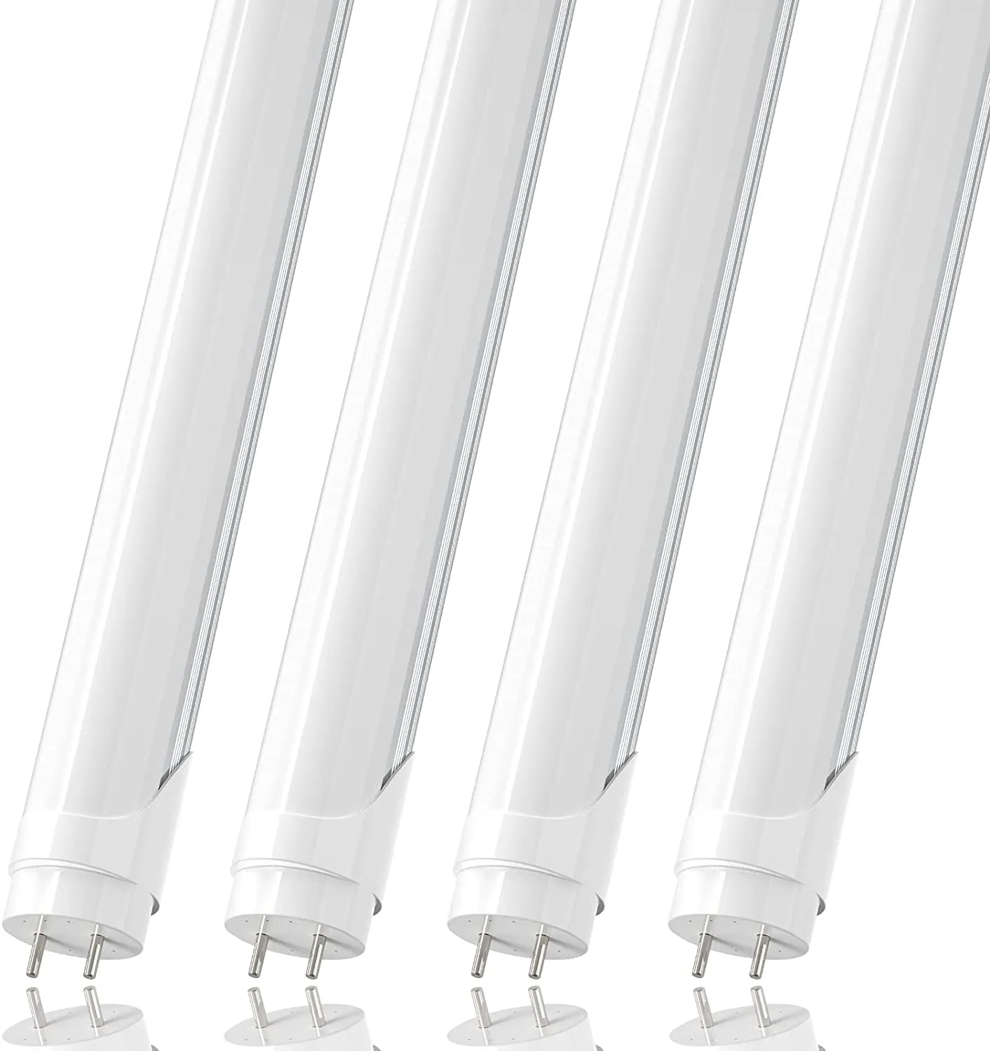 미국의 Jesled Stock Led T8 Tube 4ft 28W 6000K G13 192LEDS LIGHT LAMP 전구 4 피트 1.2M 더블 행 85-265V LED 조명 서리 덮개