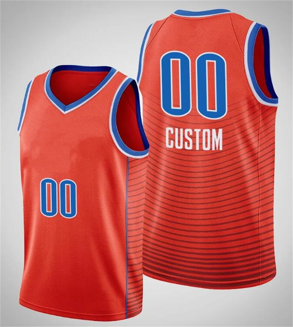 Tryckt Oklahoma Custom DIY Design Basketballtröja Anpassning Team Uniforms Skriv ut Personliga Any Name Number Mens Women Kids Youth Boys Red Jersey