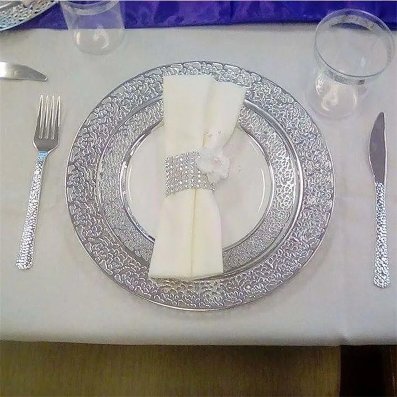 50st bröllop servetthållare servettringar för bröllop hotell hem bord dekoration leveranser stolar sashes bågar hållare 200929