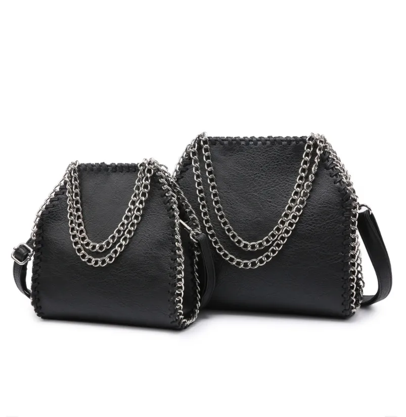 Retro crossbody väskor för kvinnokedjor remmar axelväska högkvalitativ design handväskor handväska lyx varumärke lady klaff messenger väska