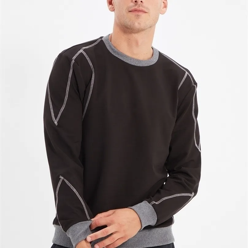 Trendyol Herren Regular Fit Radfahren Kragen Langarm Spreader Genähte Sweatshirts TMNAW22SW0787 220406