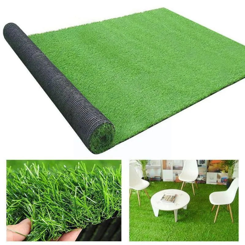 장식용 꽃 화환 100-200cm 두께 인공 잔디밭 카펫 가짜 잔디 공예 조경 장식 잔디 정원 매트 디이 패드 야외
