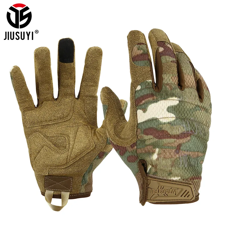 Full Finger Gloves Touch Screen Army Tactical Glove Paintball Work Airsoft Shooting Hunting Fish Black Green Camo Mittens Men CX220518