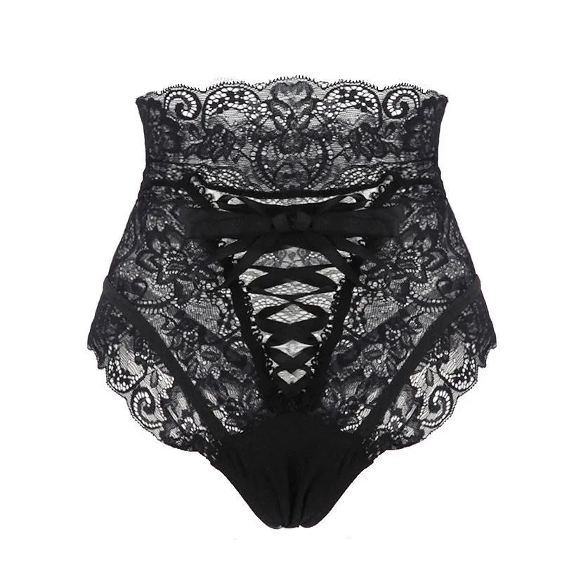 Geweldig sexy slipje vrouwen hoge taille kanten strings en g strings ondergoed dames uitgehold onderbroek intimaten lingerie 220511