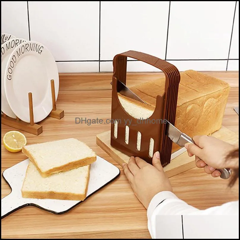 15/20/24/30mm bread slicer plastic foldable loaf cut rack cutting guide slicing tool kitchen accessories cakes split tools baking &