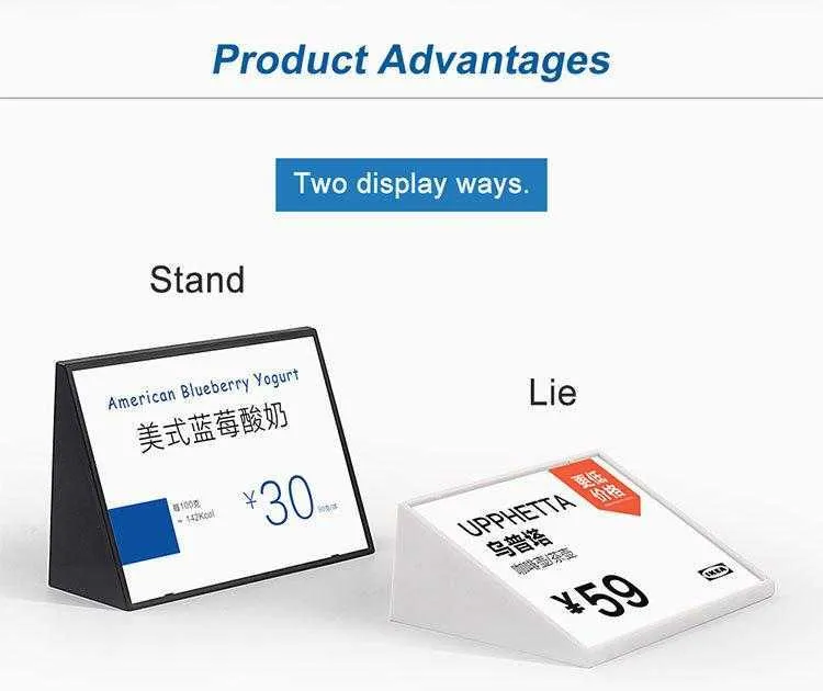 Single-Sided Presentation Slanted Sign Holder Portrait Acrylic Sign Display Holder Price Name Card Label Stand