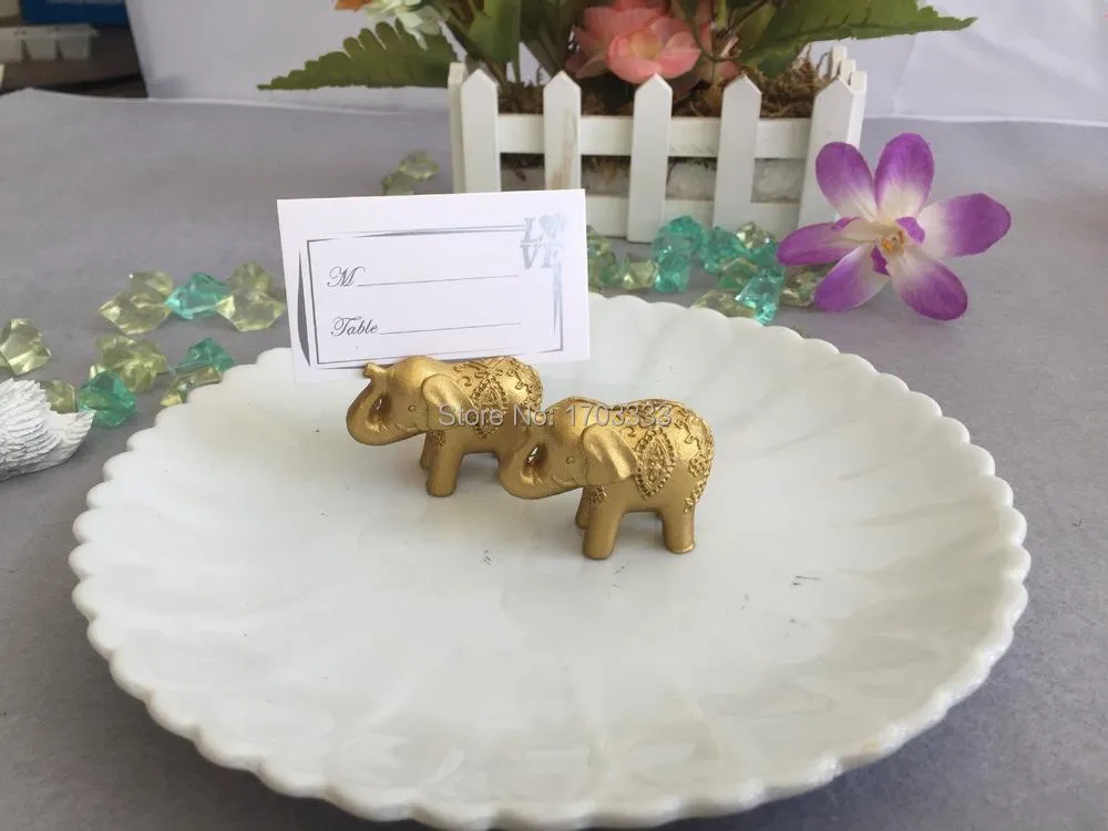Party Decoration Wedding Favor --party Favors Lucky Elephant Place Name Card Holder Table 200pcs/lot