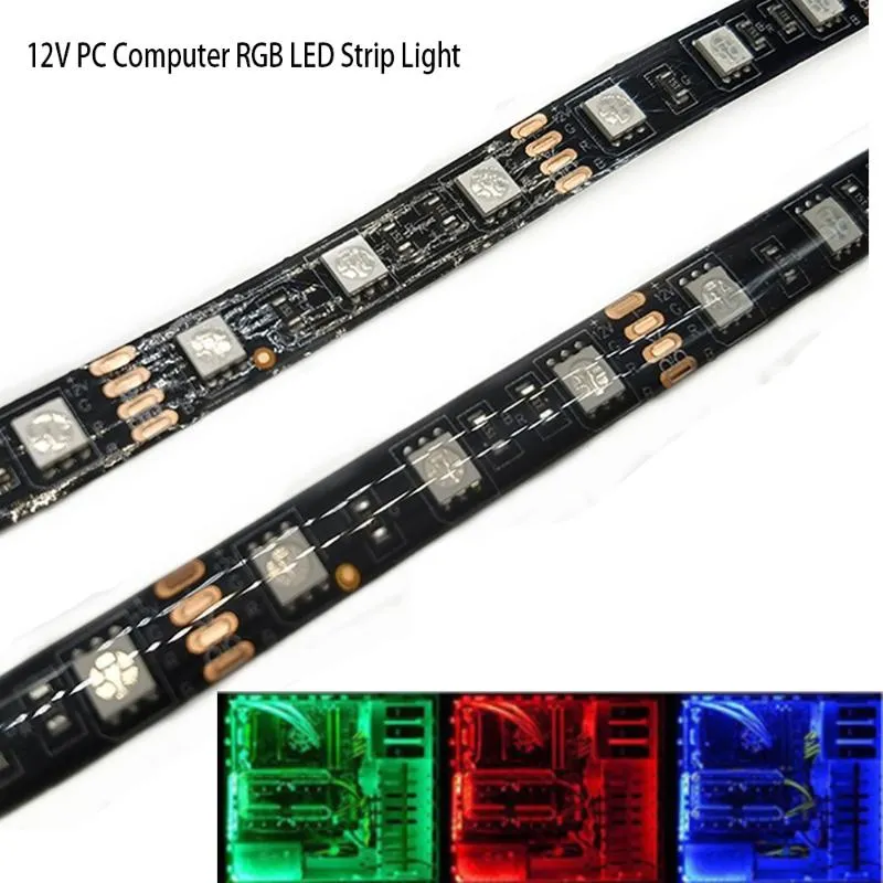 Strips LED Strip Licht PC Computer Case 4pin headers Maineboard Controlepaneel Kopkabelkast tape