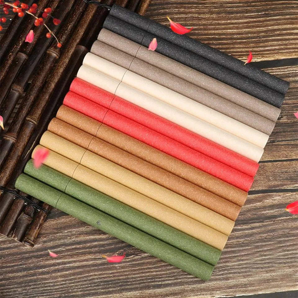 Paper Incense Tube Barrel Small Storage Box for 10g Joss Stick Convenient Carrying Packaging Random Colors264v