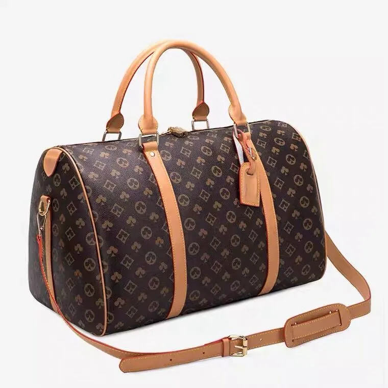54CM large capacity women travel bags 2023 sale quality men shoulder duffel bags luggage bottom rivets with lock head