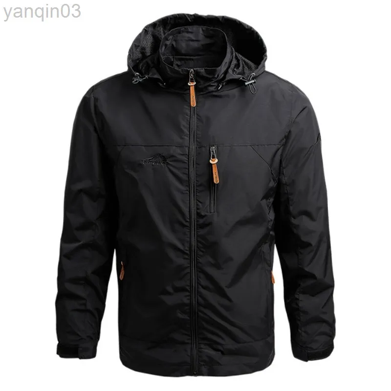 I kurtka jesienna Mężczyźni Trend handlu zagranicznym kurtką alpinistyczną Windbreaker Outdoor Sport Kurtka męska odzież L220801