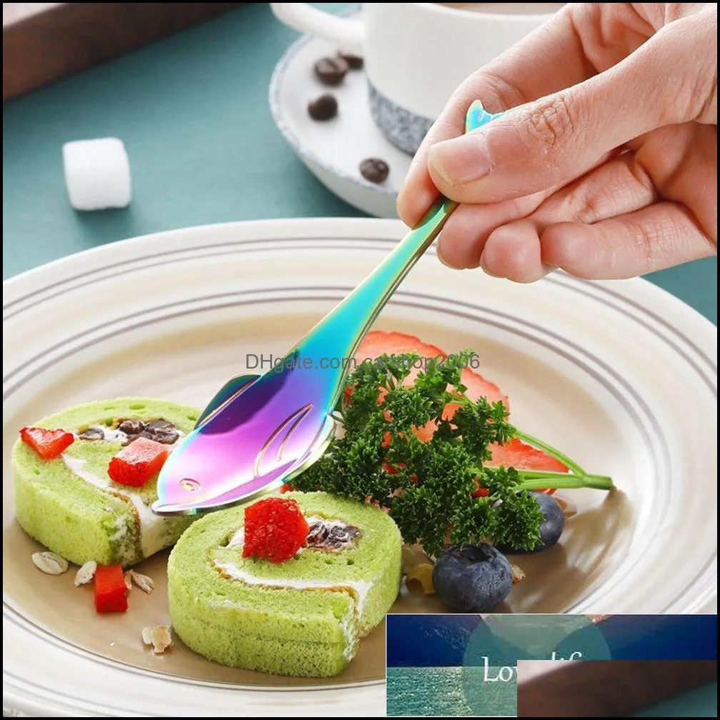 Creative Stainless Steel Fish Hippocampus  Whale Soup Spoons Dessert Tea Coffee Ice Cream Spoon Kitchen Tableware