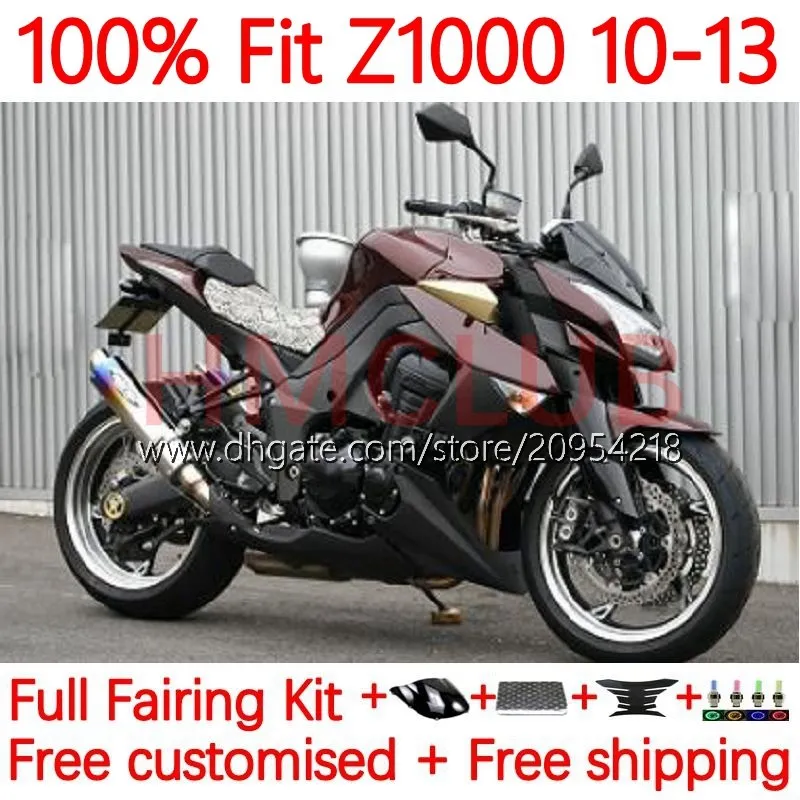 Spuitvormige schimmelbeurs voor Kawasaki Ninja Z-1000 Z 1000 R 2010-2013 jaar BODYS 20NO.19 Z-1000R Z1000 10 11 12 13 Z1000R 2010 2011 2012 2013 OEM BODYWARD WINE ROOD