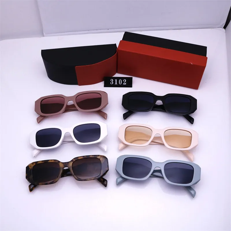 Designer Sunglasses Classic Eyeglasses Goggle Outdoor Beach Sun Glasses For Man Woman Mix Color Optional Triangular signature with box