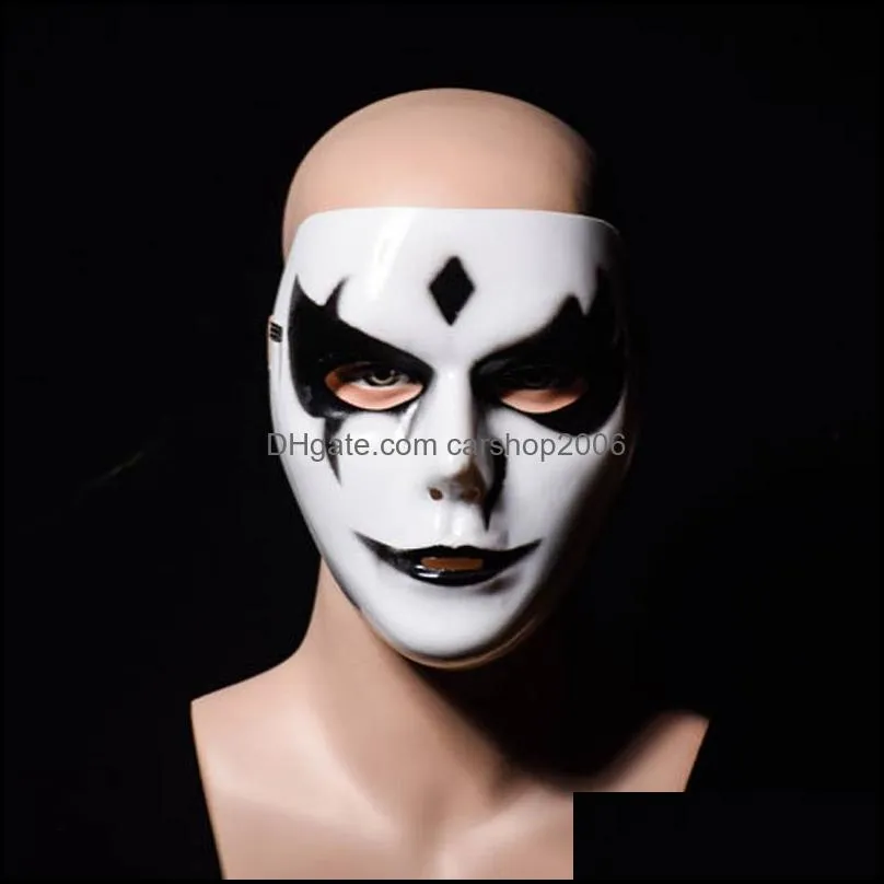halloween masquerade mask white hip hop mask full face scary mask plastic v masks horror party masks halloween decoration dbc