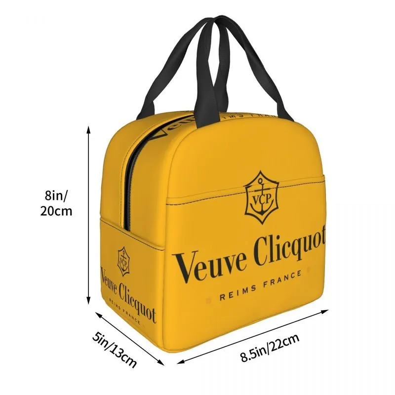 Sac de luxe personnalisé Champagne Veuve Clicquot hommes femmes  refroidisseur chaud boîte à déjeuner isolée thermique pour enfants sacs de  nourriture
