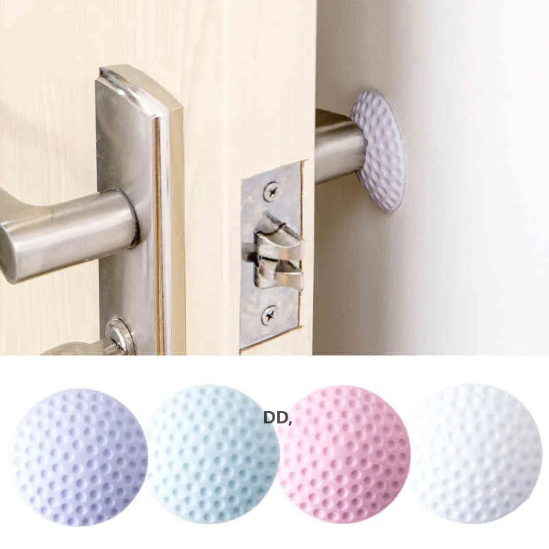 Manijas de goma blanda para puerta, almohadilla protectora contra choques a prueba de golpes, tope autoadhesivo para pared, tope, tope, silenciador, modelado de GolfRRE13649