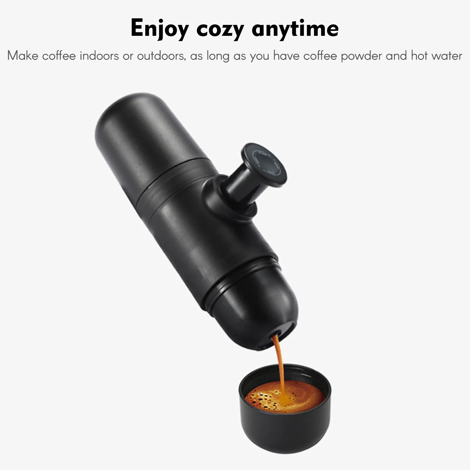 Manual Portable Hand Pressed Coffee Maker Outdoor 8 Bar Pressure Coffee