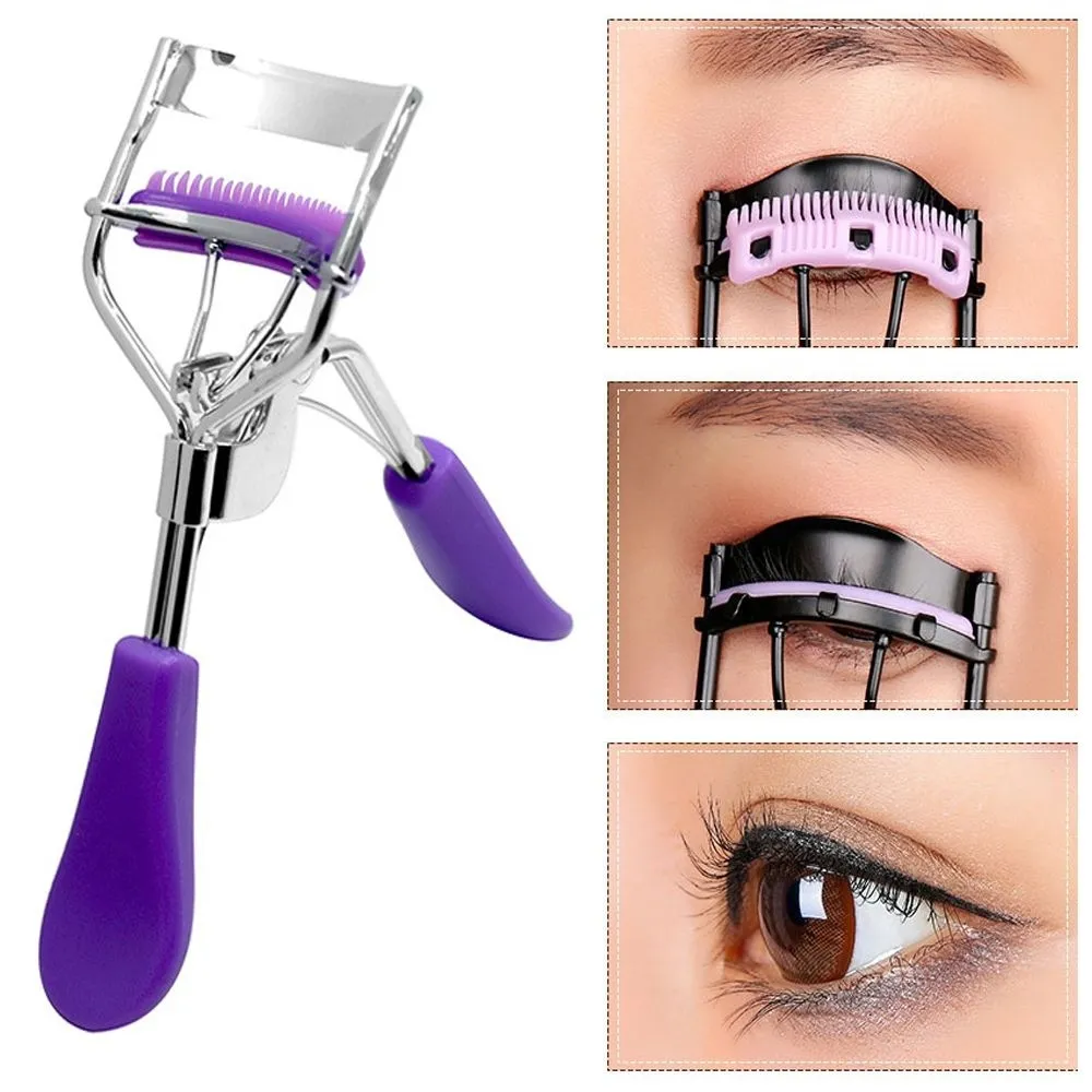 Peigne recourbe-cils pliant, pince à recourber les cils auxiliaire, outils de maquillage professionnels, 1 pièce