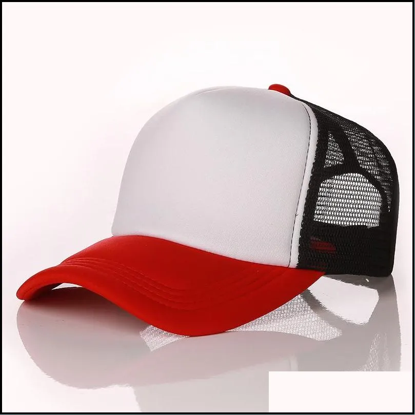 Custom Trucker Hats Printing Logo For Adult Men Women Summer 5 Panels Blank Sun Visor Mesh Baseball Cap Adjustable Snapback