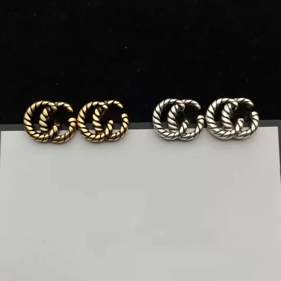 Hoge kwaliteit Fashion letters oorbellen aretes ontwerper voor vrouwen partij bruiloft liefhebbers geschenk sieraden verloving met doos