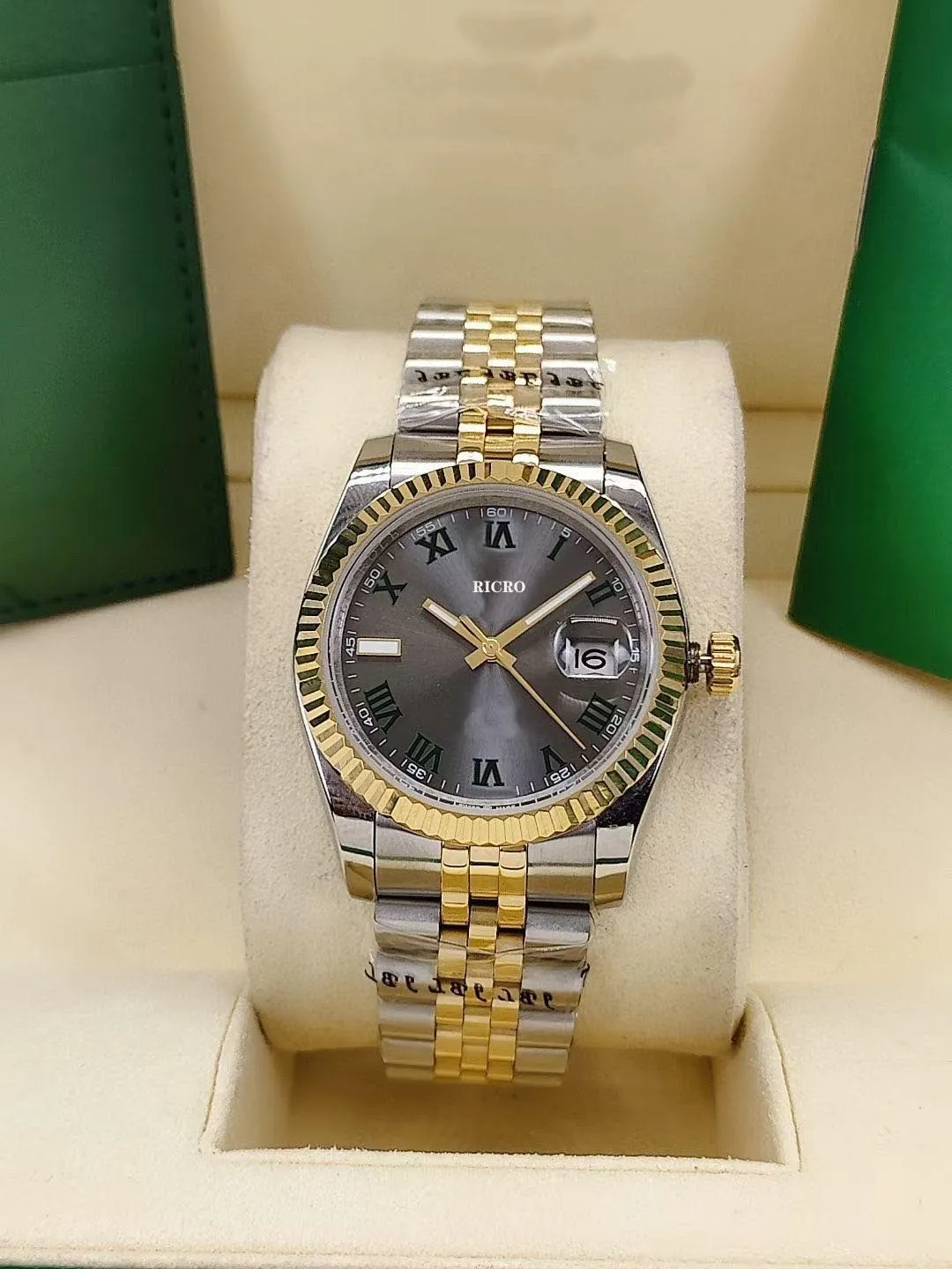 مشاهدة Men's Rose Gold Mechanical All Watch غير القابل للصدأ حركة أوتوماتيكية الحركة التلقائية 36 مم Watch 41 سلسلة رياضية للأزياء