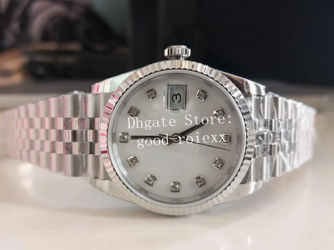 36 mm średniej wielkości Mother of Pearl Dial zegarki Męskie BP Factory Automatyczne 2813 Watch BPF Jubilee Bransoletka Mężczyźni 126234 Data mechaniczne zegarki unisex zegar Sapphire Crystal
