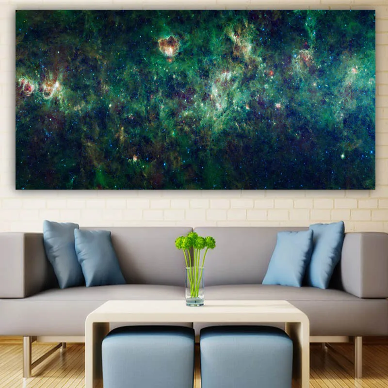 Бесплатные картинки Большое космическое масляное живопись, напечатанная на холсте современные стены картин
