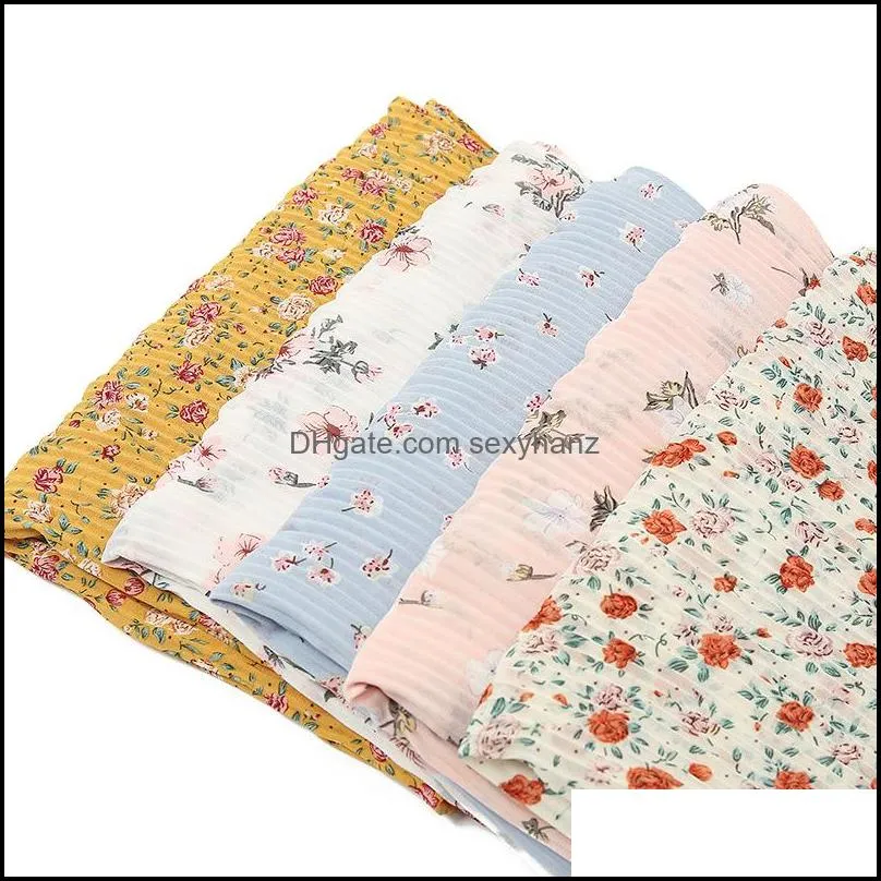 women printed chiffon hijab scarf soft floral muslim chiffon hijab head scarf wraps new designs