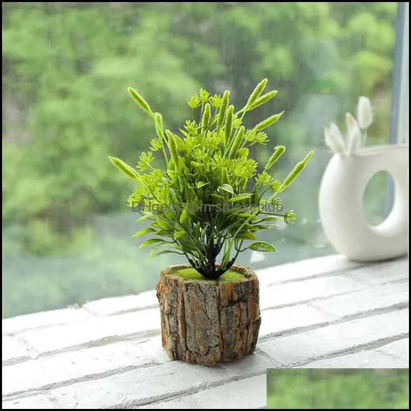 Artificial Plants Style with Tub Potted Creative Home Interior Bedroom Office Hotel Party Holiday Decorations