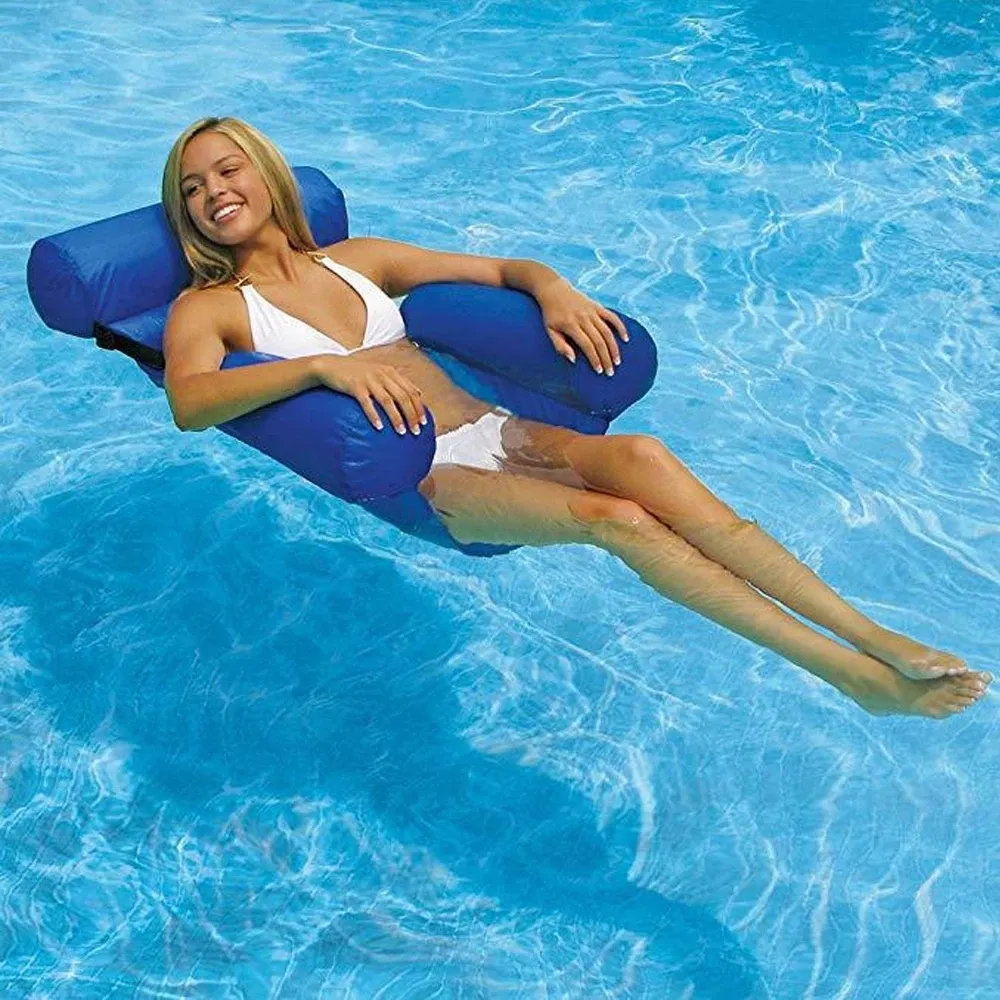 Letnie nadmuchiwane pływaki pływające materace wodne krzesła hamakowe basena pływakowy zabawki akcesoria 8193384292f